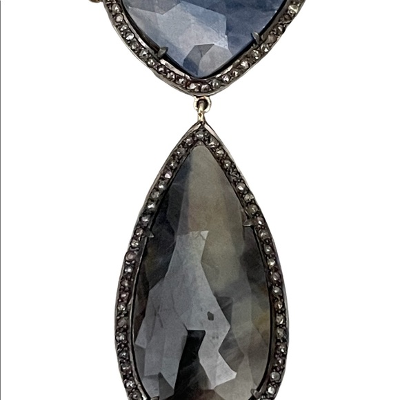 Sapphire Diamond Statement Necklace - Picture 9 of 14